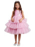 Tul en capas con purpurina metálica multicolor para niñas grandes para dama de honor junior 2-12